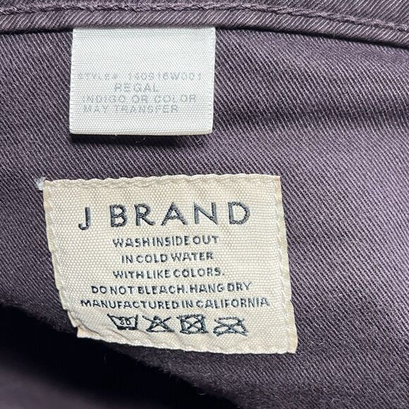 J BRAND Pants Mens Size 33 Purple Kane Slim Straight Leg Cotton Stretch Jeans - Picture 10 of 12